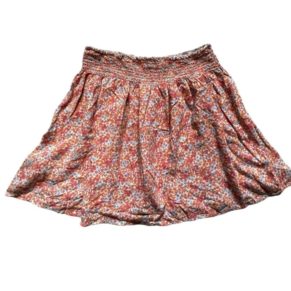 Maurices Orange and White Floral Mini Skirt EUC S - Picture 4 of 4